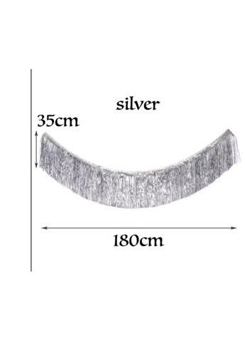 гірлянда 180 на 35 см срібний Jannet Дощик (316680239)