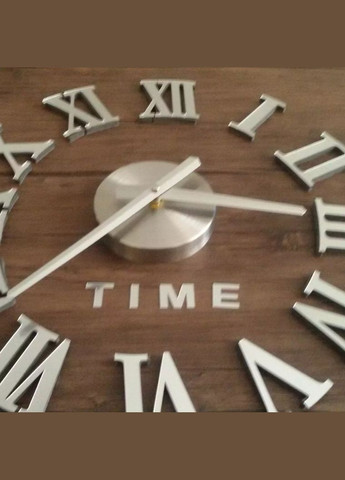 3D Часы зеркальные серебро Римские цифры Б230-47' No Brand (302242589)