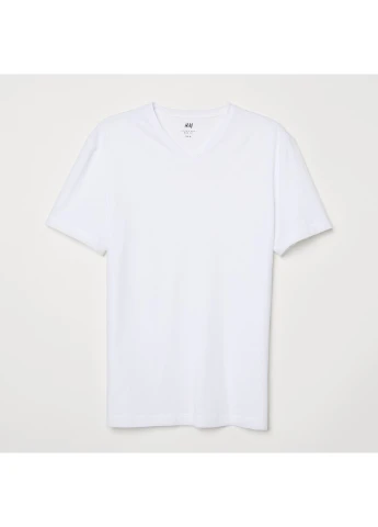 Белая футболка из хлопка regular fit H&M