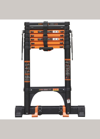 Драбина телескопічна подвійна BAFEN 14 сходинок 5,5+5,5 м Професійна MIDOLI (322843301)