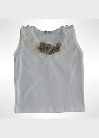 Бежевый летний комплект для девочки "" (майка+шорты) 68, 80 см бежевый (0801) Няня