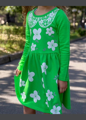 Зелёное платье для девочки hc (h001-6117-023-33) No Brand (290112743)