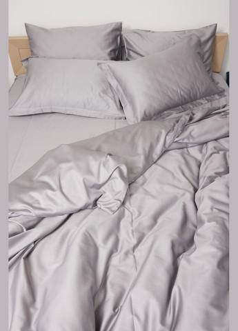 Комплект постельного белья King Size 220x240 наволочки 2х70х70 Satin Premium (MS-820000422) Moon&Star Smoke (284416317)