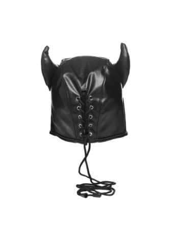 Маска з ріжками Dungeon Demon Bondage Mask, чорна No Brand (303883166)