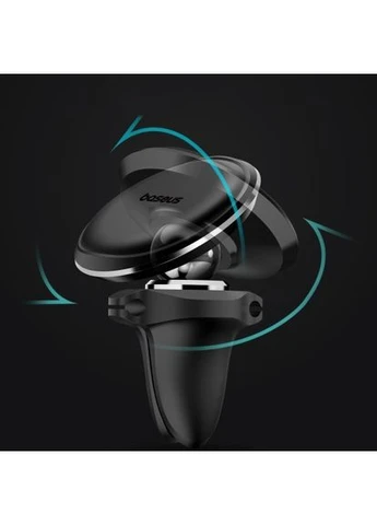 Автотримач Magnetic Car Mount Phone Holder with Cable Clip Air Vent чорний C40141201113-00 Baseus (386044064)