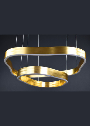 Люстра светодиодная подвесная LED светильник для квартиры на потолок лэд 28142 Золото 15-170х53х56 см. Sunnysky (364498894)