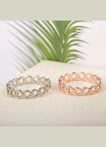 Жіноче кільце у формі серця регульоване каблучка з сердечками No Brand (340463767)