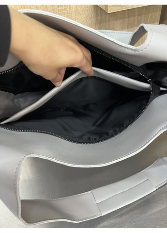 Жіноча сумка-шопер на плече сірий колір ToBeYou Luna (350610677)