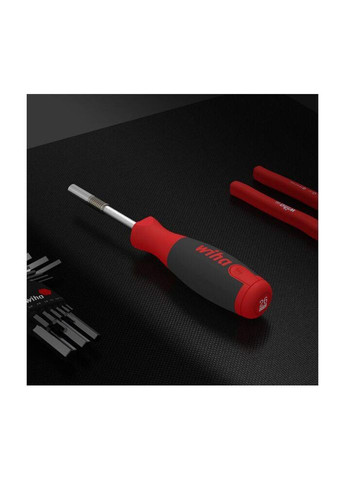 Отвертка со встроенным набором насадок (black & red) Wiha (293346282)