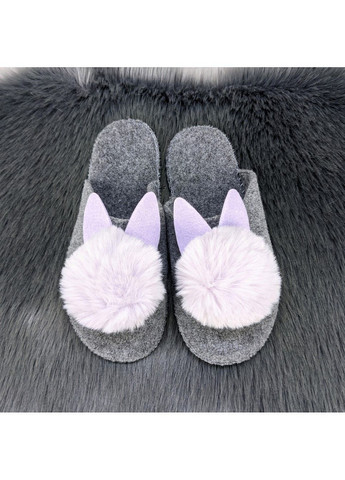 Серые тапочки детские фетровые для ламината klerotex No Brand