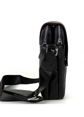 Чоловіча шкіряна чорна сумка через плече M1254A Tiding Bag (336551901)