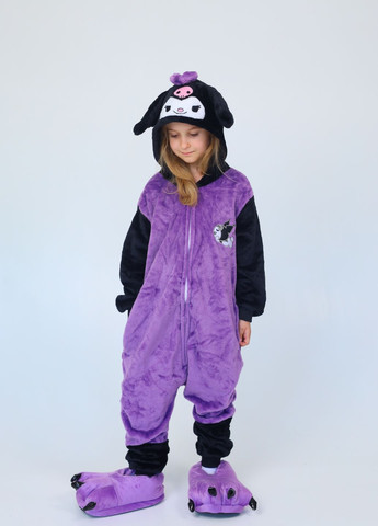 Кигуруми Куроми с капюшоном и ушками тёплая плюшевая пижама на молнии для девочек My Kigu (365443523)