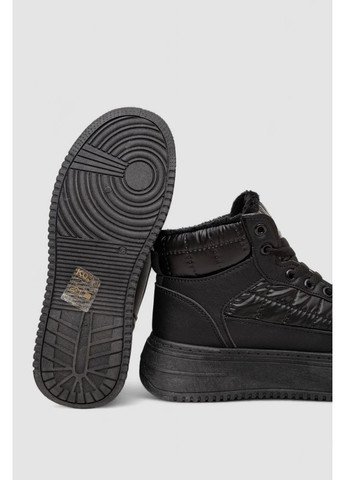 Кросівки жіночі зимові на хутрі, колір сірий, 248RK03 Ager чорні (367973686)