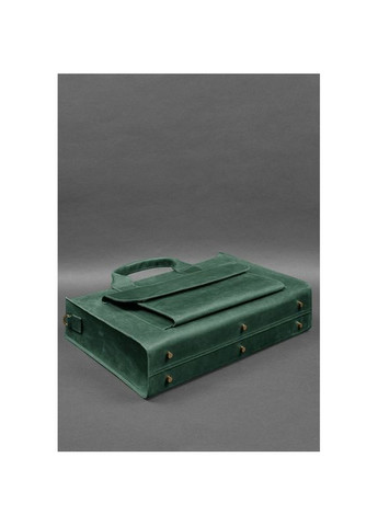 Сумка мужская кожаная через плечо для ноутбука и документов зеленая Crazy horse BlankNote (302007942)