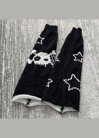 Гетры клеш с черепом и звездами двухсторонние черные One size No Brand (333968618)