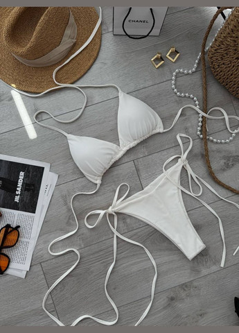 Молочний літній жіночий купальниик роздільний Asi.Store.ua