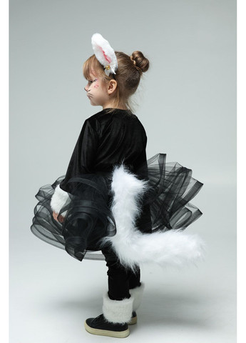 Костюм котика для дівчаток чорно-білий No Brand (368709654)