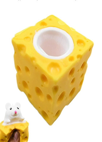 Игрушка-антистресс сжималка Мышка в сыре Белая VTech (314694018)