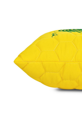 Подушка декоративная Тропикал с вышивкой гипоалергенная желтая IDEIA (366874163)