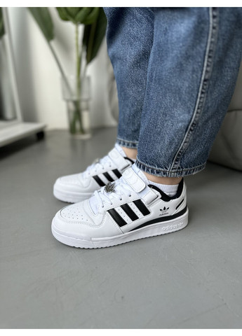КРОСІВКИ ЖІНОЧІ ADIDAS FORUM 84 LOW WHITE BLACK АДІДАС ФОРУМ No Brand чорні демісезони (367176082)