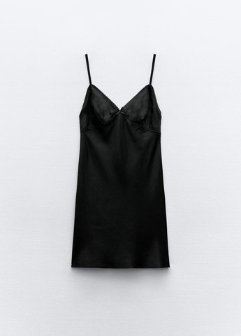 Чорна повсякденний сукня Zara однотонна