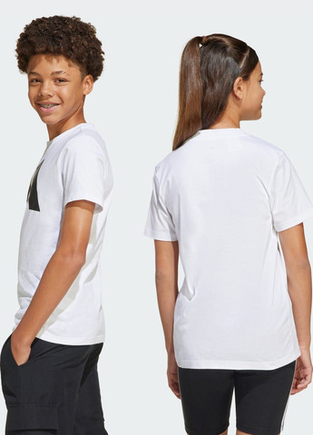 Біла демісезонна футболка essentials kids adidas