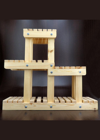 Підставка для квітів з дерева Алора бланже (ЦВП-005701) No Brand (328225980)