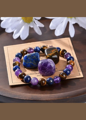 Браслет из аметиста, лазурита и тигрового глаза (80192) Hemst (334305627)