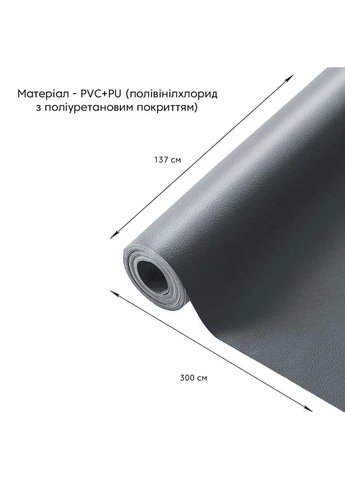 Самоклеющаяся экокожа в рулоне 1.37*3m*0.5mm DEEP GREY (D) SW-00001340 Sticker Wall (314797196)
