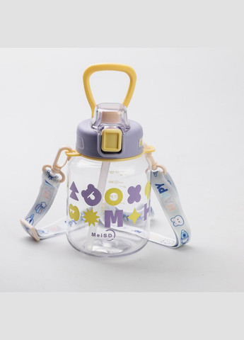 Бутылка для воды Gucgres детская 650 мл на ремешке фиолетовая Yiwu (315718553)