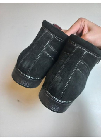 Черные зимние ботинки мужские зимние замш No Brand