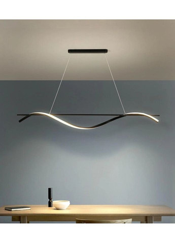 Люстра светодиодная подвесная LED светильник для квартиры на потолок лэд 27074 Черный 30-160х10х100 см. Sunnysky (324396531)