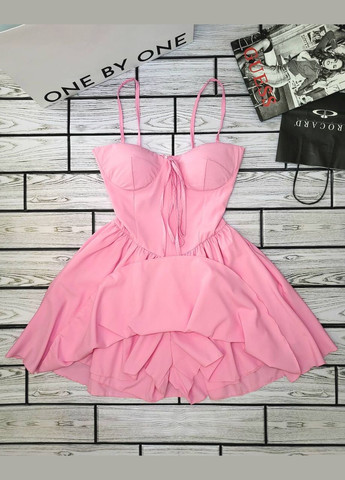 Рожева повсякденний жіноча сукня-комбінезон Україна однотонна