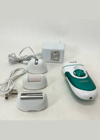 Эпилятор V-700 Женский беспроводной с подсветкой для ног и зоны бикини, пемза, электробритва для ног VGR (364664270)