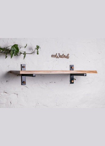 Полка M с живым краем (орех) Современная полка с древесины грецкого ореха EcoWalnut (295012768)