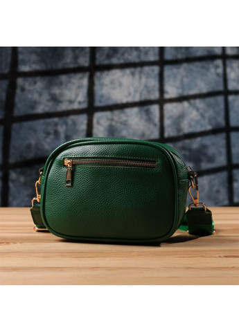 Сумка кросс-боди через плечо из натуральной кожи женская маленькая Зеленый 40314 Vintage (361970410)