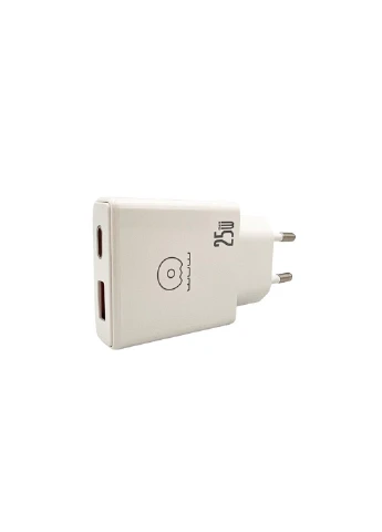 Мережевий зарядний пристрій C217 PD 25W USB A + Type-C white WUW (371363610)