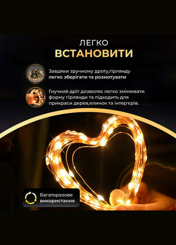 Гірлянда Роса нитка 200 LED довжина 20 м від USB зелена, жовтий GarlandoPro (328604406)