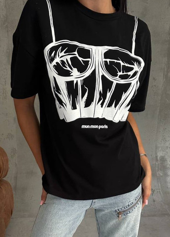 Базова оверсайз футболка з імітацією корсета Україна - (302287889)