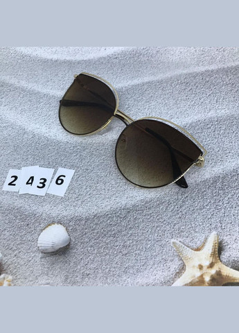 Модные солнцезащитные очки коричневые No Brand (302316655)