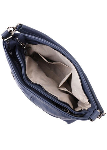 Практична жіноча сумка на два відділення з натуральної шкіри 23016 Синій Vintage (357495014)