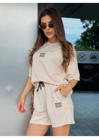 Костюм жіночий шорти+футболка Fashion (393593554)