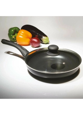 Сковорода с крышкой универсальная TS-1267-P 26 см черная Tiross (335716180)