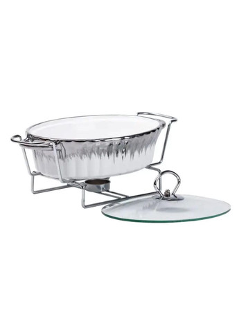 Марміт порцелянаовий на 1 л овальний з підігрівом 31×19×13 см HP1022 Yiwu (369142923)