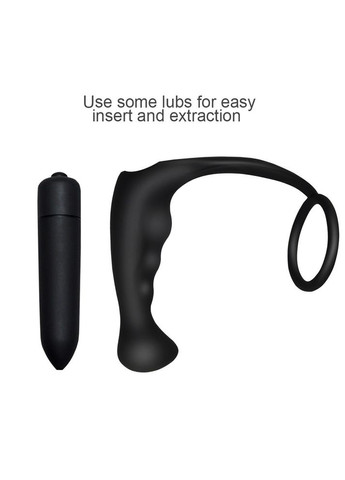 Кольцо на пенис с анальным стимулятором -4 массажер простаты с вибрацией 10 скоростей Roger (303905787)