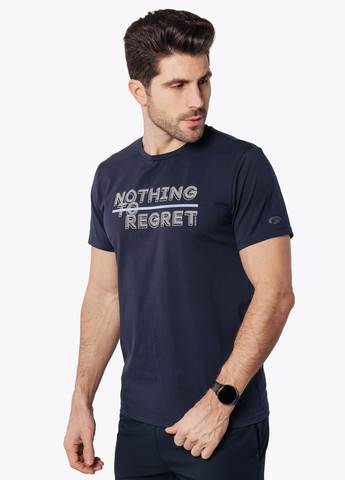 Темно-синя футболка темно-синя з бавовни m Avecs