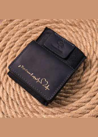 Отличная обложка на автодокументы в винтажной коже Сердце 16708 Черная Grande Pelle (331907198)