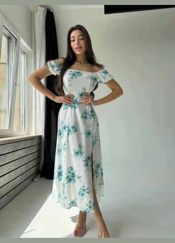 Зелена жіноча сукня штапель No Brand