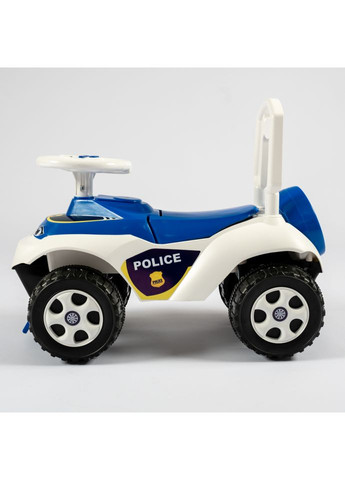 Дитячий толокар Машинка 0141/11 біло-синій No Brand (339777455)