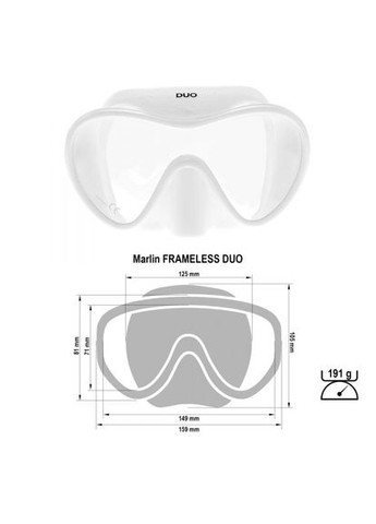 Маска Frameless Duo White Marlin (370143146)